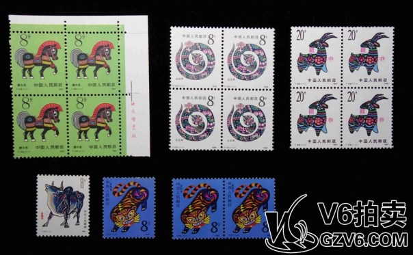 Lot176-136 T102/T107兩連+1枚/T133四方連/T159四方連/T146四方連 共16枚 上品